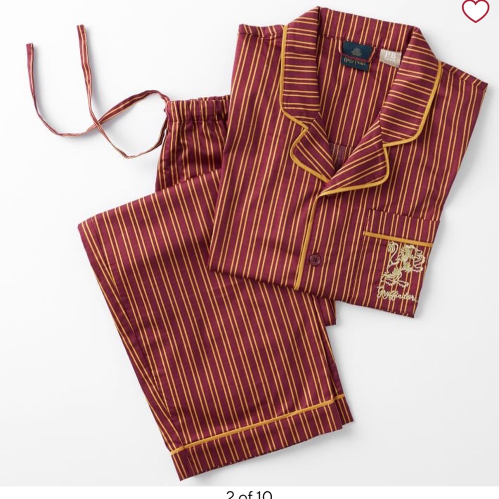 Pottery Barn Gryffindor Pajamas